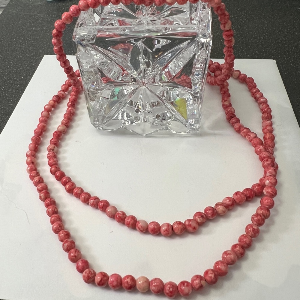 Chic Coral Beaded Necklace